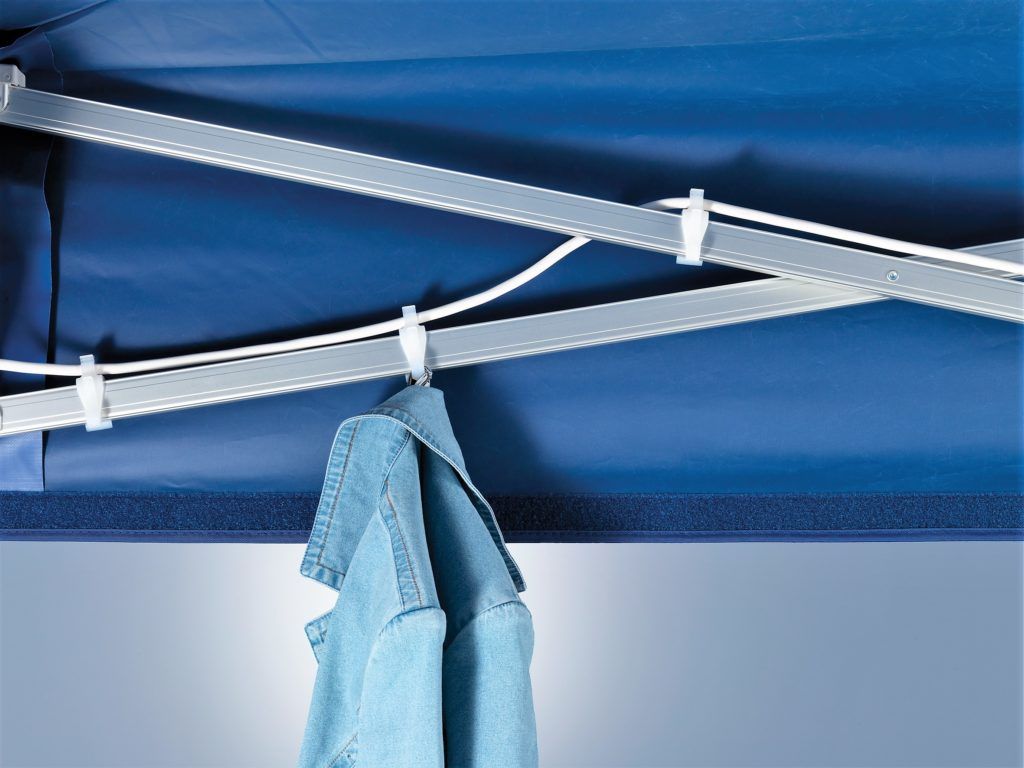 Folding Tent Accessories – Universal Clip for hanging clothes on or securing wires from heaters etc to the frame