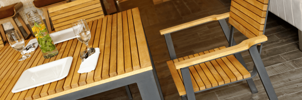 Rectangular Table & Armchairs