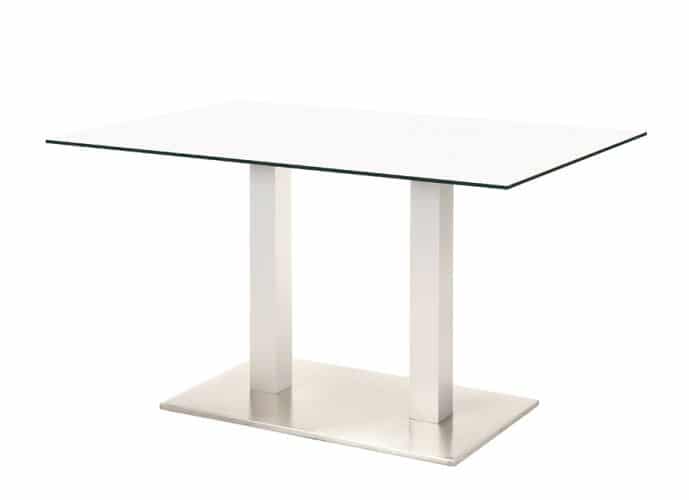 Outdoor Furniture Contemporary Collection – Gorda Outdoor Dining Table – Double Pedestal
