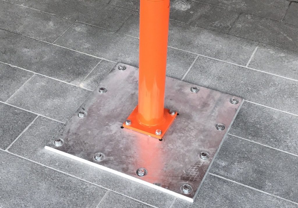 Ground Plate fixing for Elegant Umbrella for hard floors, metal structures or decking
