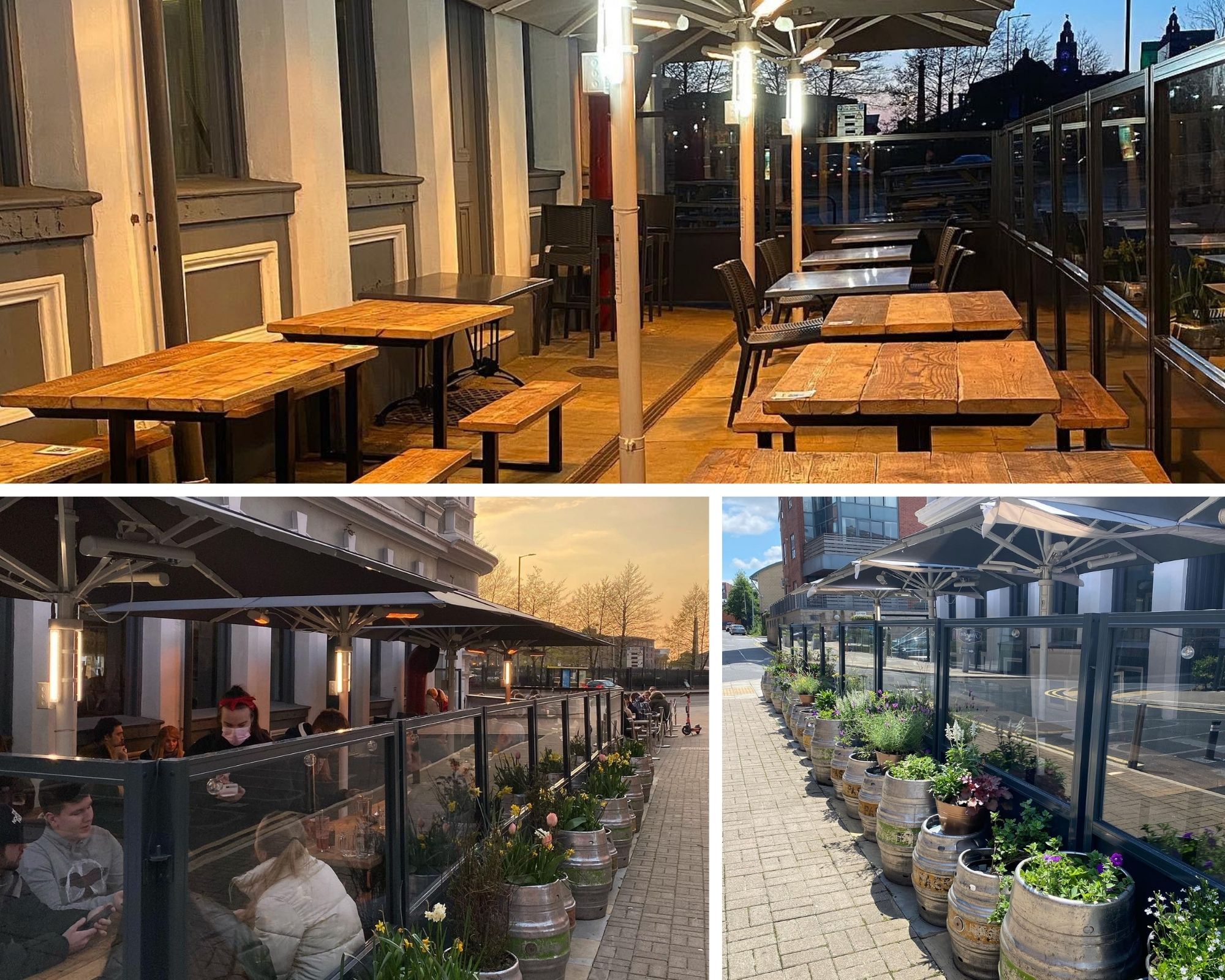 Terrace Screens, Parasols and Outdoor Heaters transform Liverpool pub