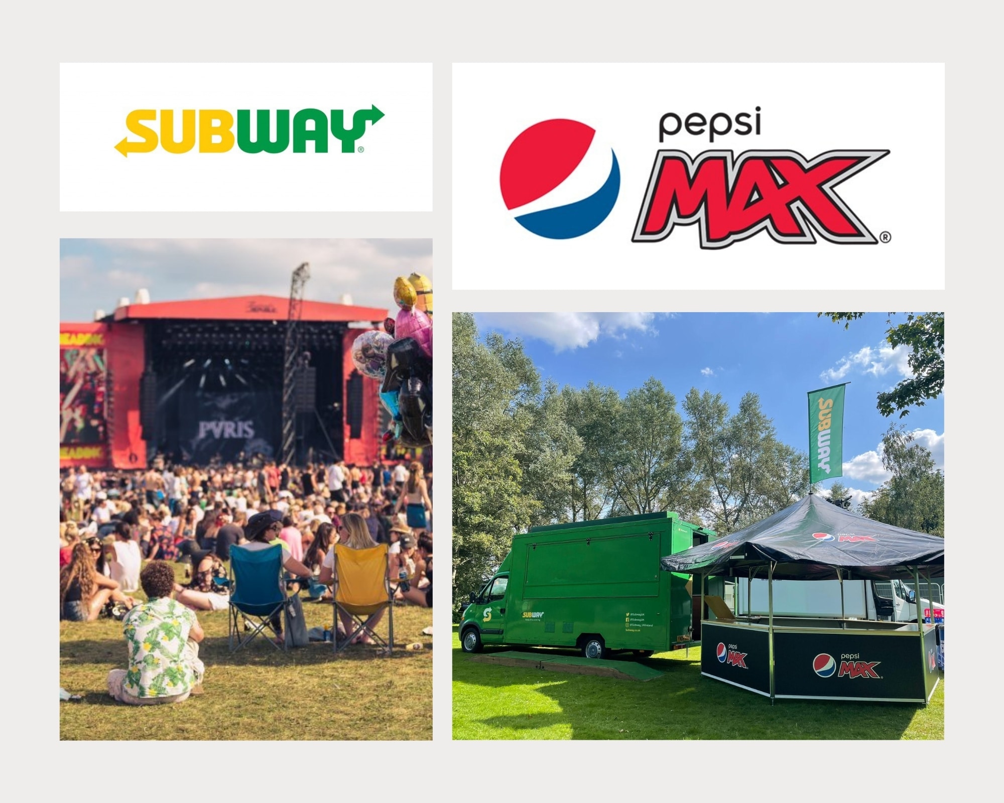 Pepsi MAX Outdoor Bar and Subway Van delight revellers at Reading Festival